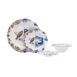 Karaca Leland Birdy 26-teiliges Frühstücksset und Servierschalen für 6 Personen