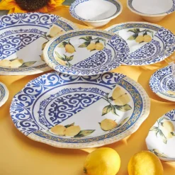 Karaca Lemon 26-teiliges Frühstücksset und Servierschalen für 6 Personen