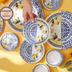 Karaca Lemon 26-teiliges Frühstücksset und Servierschalen für 6 Personen