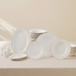 Karaca Lexi Gold 56-teiliges Tafelgeschirr-Set für 12 Personen