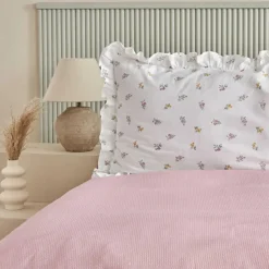 Karaca Lidya Bettwäsche-Set aus 100 % Baumwolle, Einzelbett, Rosa