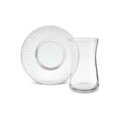 Karaca Lily 12-teiliges Türkisches Teeset für 6 Personen, 170 ml, Luster