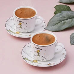 Karaca Little Prince 4-teiliges Mochatassen-Espressotassen Set für 2 Personen