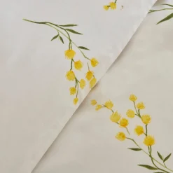 Karaca Loretta Renforcé Bettwäsche-Set, Einzelbett, Gelb