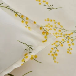 Karaca Loretta Renforcé Bettwäsche-Set, Einzelbett, Gelb