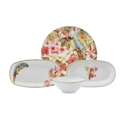 Karaca Loro 16-teiliges Frühstücksset und Servierschalen für 6 Personen
