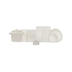 Karaca Lucia Cremegefarbenes 60 Teiliges Platin Tafelservice Für 12 Personen