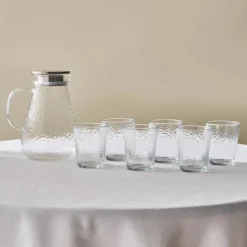 Karaca Luminous 7 Teiliges Glas Set Transparent