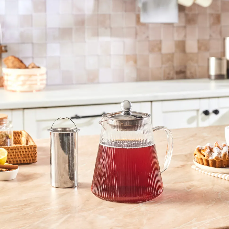 Karaca Lumira Borosilikat Glas Teekanne, 1200 Ml