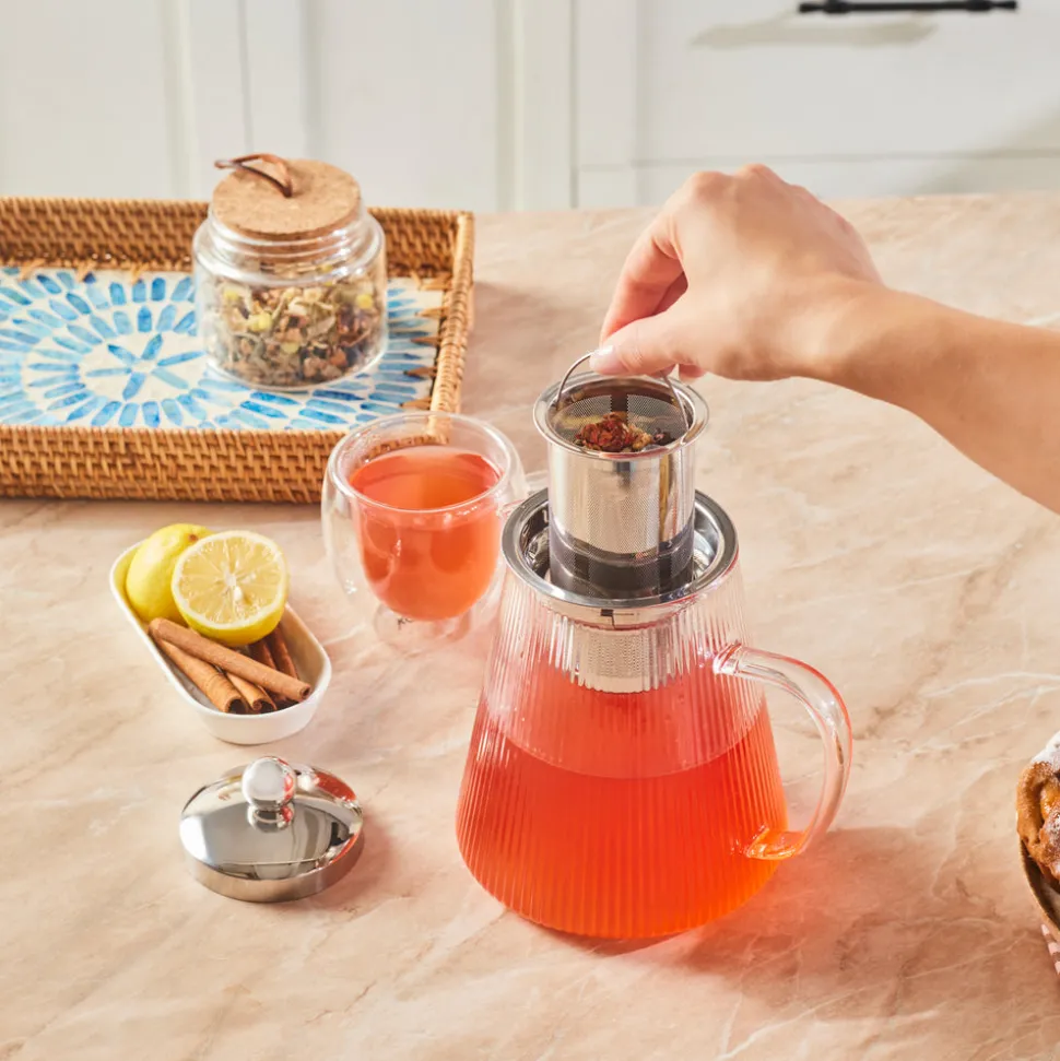 Karaca Lumira Borosilikat Glas Teekanne, 1200 Ml