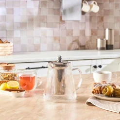 Karaca Lumira Borosilikat Glas Teekanne, 1200 Ml