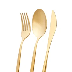 Karaca Lızbon Matte Gold 6-Personen 30-teiliges Besteckset