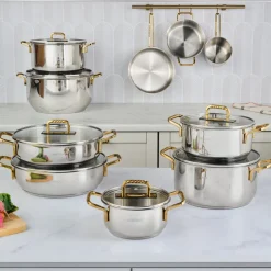 Karaca Maçka Induktionsboden Stahltopf 24 cm Gold