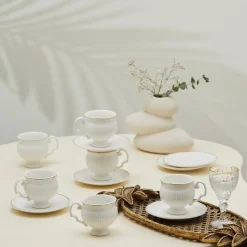 Karaca Malta Kaffeetassen-Set, 6 Personen, 100 ml