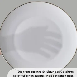 Karaca Marcelo Gold Geschirr und Frühstücks Set, 88 Teilig