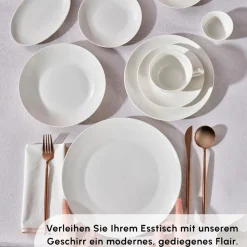 Karaca Marcelo Weiß Geschirr und Frühstücks Set, 88 Teilig