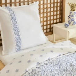 Karaca Marino Renforcé Bettwäsche-Set, Einzelbett, Blau