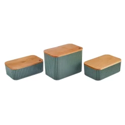 Karaca Massimo 3-teiliges Vorratsbehälter-Set Grün