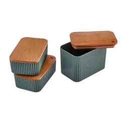 Karaca Massimo 3-teiliges Vorratsbehälter-Set Grün