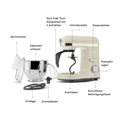 Karaca Mastermaıd Chef Pro Doppelarm Standmixer Soft Cream, 5L, 1500W