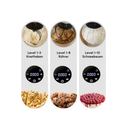 Karaca Mastermaid Chef Ultra D2000W Küchenmaschine mit Digitaldisplay Starlight 7L