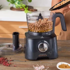 Karaca Mastermaid Power Max 11 in 1 Küchenroboter Glänzend Schwarz, 2500W