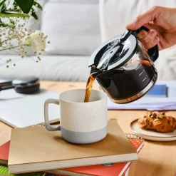 Karaca Maybel Tasse, Weiß Grau, 400 ml