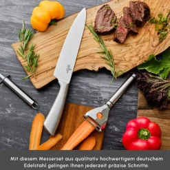 Karaca Meister Bremen Deutscher Stahl 9-teiliges Messerset
