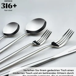 Karaca Mild 84-teiliges 316+ Premium Besteckset für 12 Personen