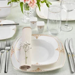 Karaca Milena Gold 60-teiliges Tafelservice für 12 Personen