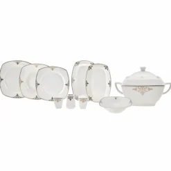 Karaca Milena Gold 60-teiliges Tafelservice für 12 Personen