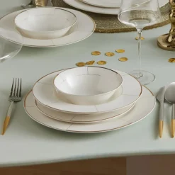 Karaca Millie New Generation Bone Geschirr-Set 56 teiliges für 12 Personen