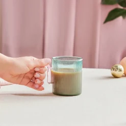 Karaca Miracle Blau Tasse, Rosa Henkel