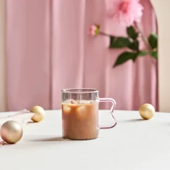 Karaca Miracle Tasse, Rosa Henkel im Zickzack