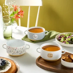 Karaca Monet Flower Suppenschalen-Set, 3-teilig, 460 ml