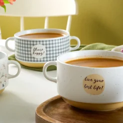 Karaca Monet Flower Suppenschalen-Set, 3-teilig, 460 ml