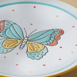 Karaca Nabi für 6 Personen Frühstücksset und Servierschalen, 26 Teilig, New Generation Bone