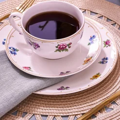 Karaca Natty 6 Personen Frühstücksset und Servierschalen, 26 Teilig, New Generation Bone