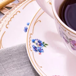 Karaca Natty 6 Personen Frühstücksset und Servierschalen, 26 Teilig, New Generation Bone