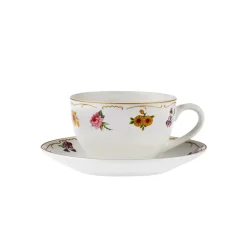 Karaca Natty 6 Personen Frühstücksset und Servierschalen, 26 Teilig, New Generation Bone