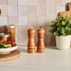 Karaca Naturegrind 2-teiliges Holz Gewürzmühle Set