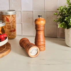 Karaca Naturegrind 2-teiliges Holz Gewürzmühle Set