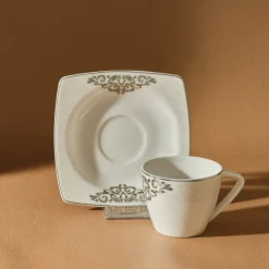 Karaca Nazende 12 teiliges Mochatassen-Espressotassen aus Porzellan für 6 Personen