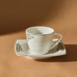 Karaca Nazende 12 teiliges Mochatassen-Espressotassen aus Porzellan für 6 Personen