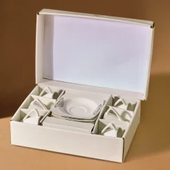 Karaca Nazende 12 teiliges Mochatassen-Espressotassen aus Porzellan für 6 Personen