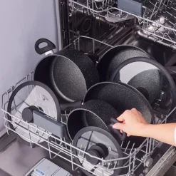 Karaca Nebula, Granit 7-teiliges Kochgeschirr-Set, Induktion, Schwarz