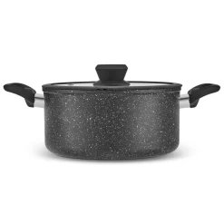 Karaca Nebula, Granit 7-teiliges Kochgeschirr-Set, Induktion, Schwarz