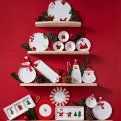 Karaca Neujahr Schneemann Kleine Servierplatte 11 cm