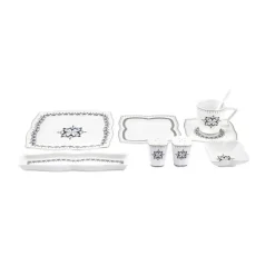 Karaca New Blau 32 Teil 6 Person Porzellan Frühstück/Service Set