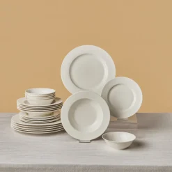 Karaca New Dome Tafelservice für 6 Personen, 24-teilig, Weiß